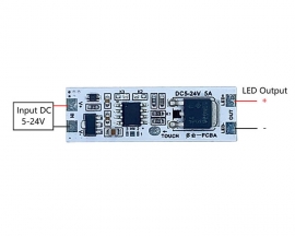 DC 5V-24V 5A LED Driver 0-100% Stepless PWM Dimmer Module 5000mA Switch Circuit Control Board